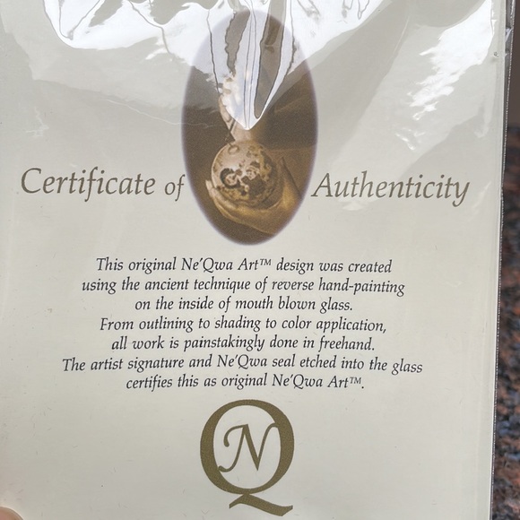 Authentic w/ Certificate hand painted Christmas ornament by artist Peggy Abrams - Picture 8 of 9